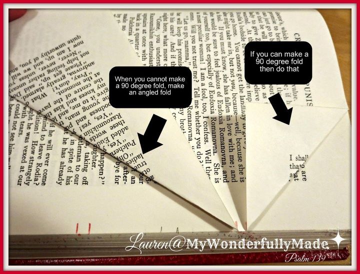 folded book art single heart