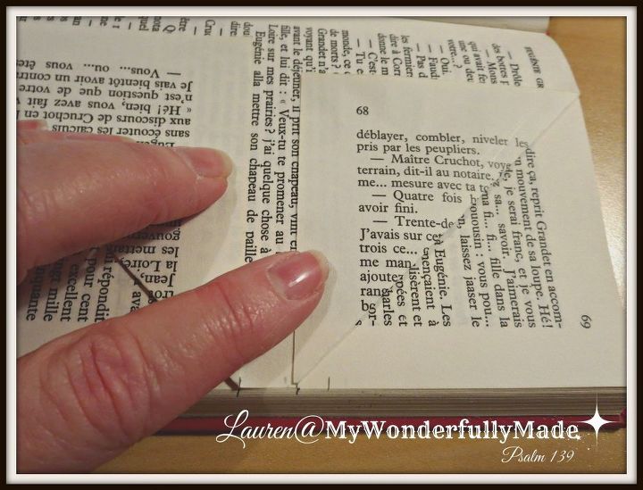 folded book art single heart