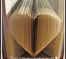 folded book art single heart