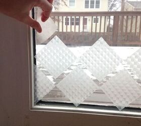 s 3 great ideas to easily upgrade your window, Step 3 Stick the pieces on the glass