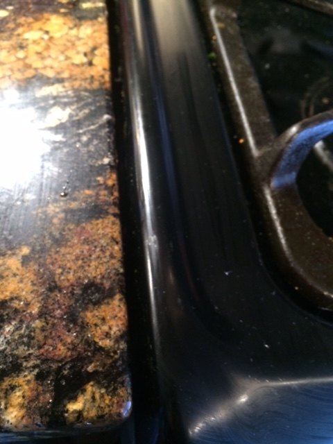 q thin gaps between granite counter and stove