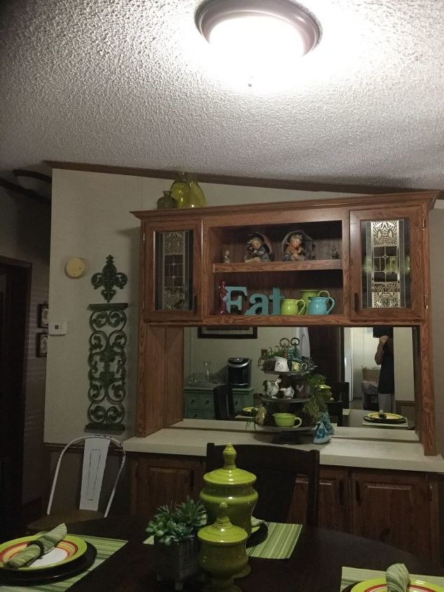 q what wall treatment to use after removing a built in hutch
