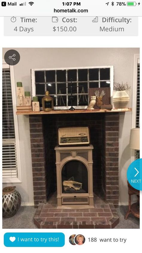 q diy makover mantle and wall