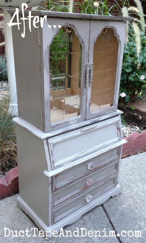 biggest thrift store jewelry cabinet makeover yet