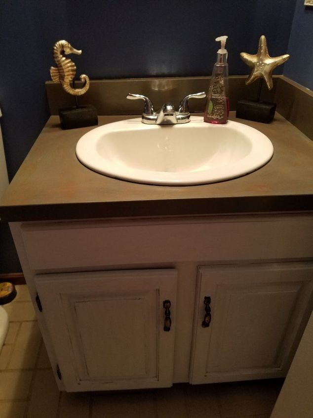 I Have Always Wanted To Paint My Bathroom Countertop Hometalk - How To Paint Old Bathroom Countertops