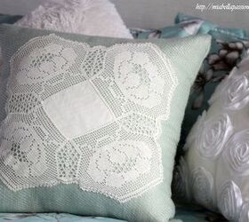 21 totally terrific things you can do with doilies, Sew It Onto A Cushion