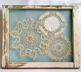 21 totally terrific things you can do with doilies, Display Them In A Salvaged Frame