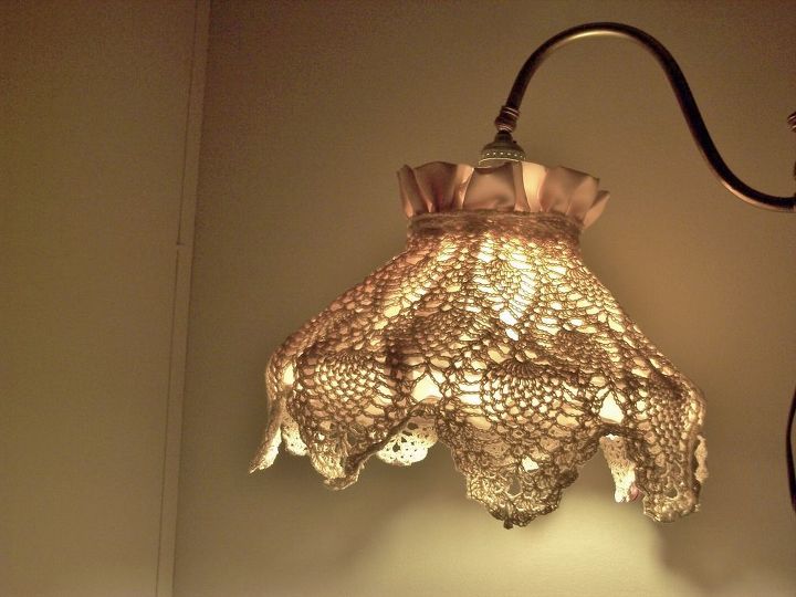 21 totally terrific things you can do with doilies, Repurpose It Into A Lampshade