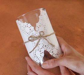 21 totally terrific things you can do with doilies, Stick It Onto A Glass Vase