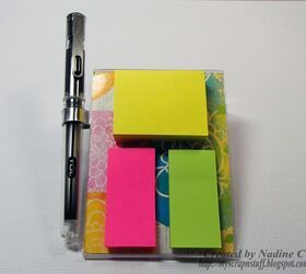 s easy diy ideas to add some fun to your office space, Cute and easy sticky notepad holder