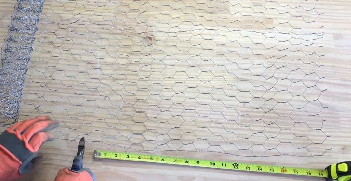s 3 wonderful ways you can upcycle old windows, Step 3 Cut chicken wire to size for pockets
