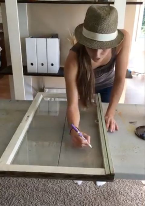 s 3 wonderful ways you can upcycle old windows, Step 1 Write a quote with an erase marker