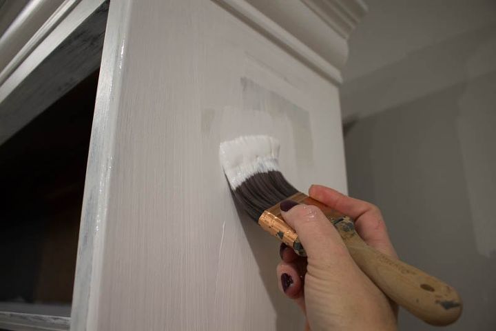 how to modernize an bulky outdated china hutch for storage