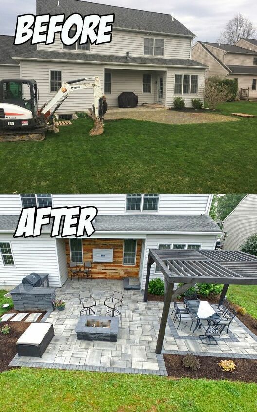 patio exterior antes y despues
