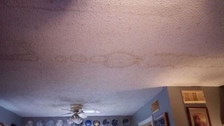 q how to clean leak marks off ceiling