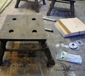 workshop stool diy recycling scrap wood and using galvanized pipe