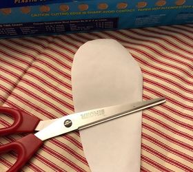 make a shabby chic valentine pillow with a straight pin, Cut a heart pattern from freezer paper