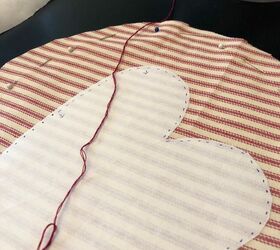 make a shabby chic valentine pillow with a straight pin, Ready to sew