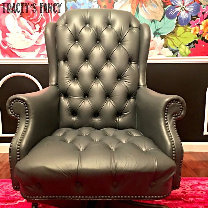 how to paint a leather chair