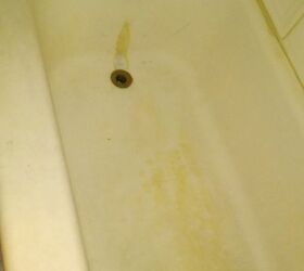 yellow stains in bathtub