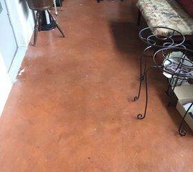 need to tile stained concrete floor what prep to do for adherence