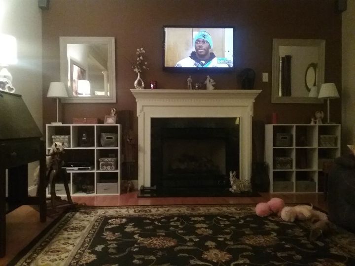 q decor beside fireplace