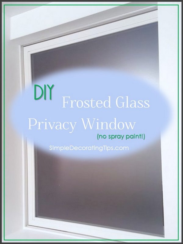 janela de privacidade de vidro fosco diy