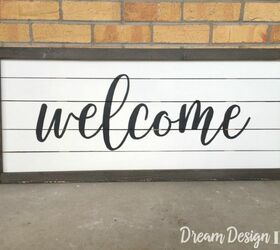 large shiplap welcome sign