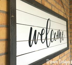 large shiplap welcome sign