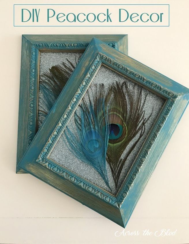 s 25 fabulous feather projects that you don t want to miss, Simple DIY Peacock Decor