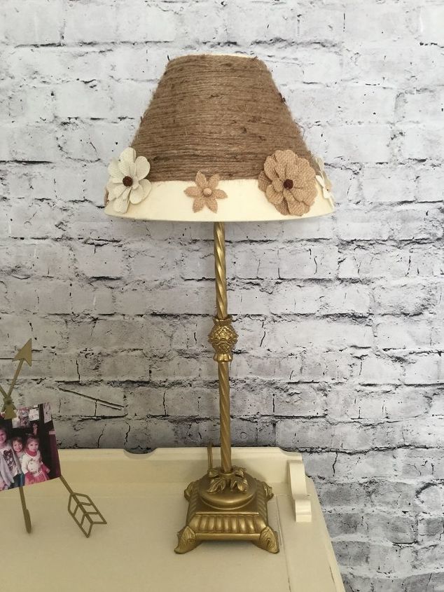 s 25 beautiful things you can make with rope twine, Chic Lamp Makeover
