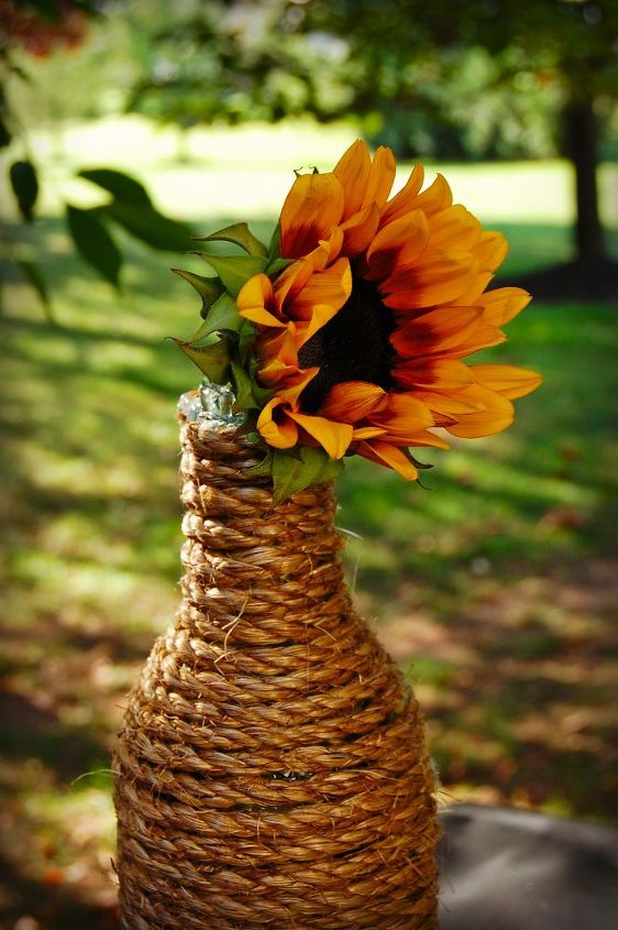 s 25 beautiful things you can make with rope twine, Pretty Rope Vase