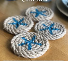 s 25 beautiful things you can make with rope twine, Coastal Starfish Rope Coasters