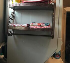 kitchen shelf and towel rack