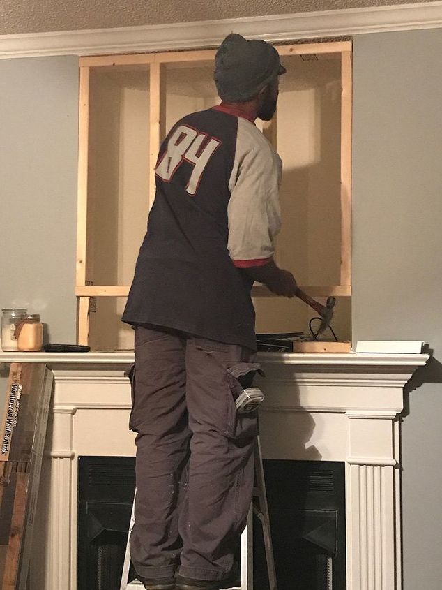 diy wood planked accent wall