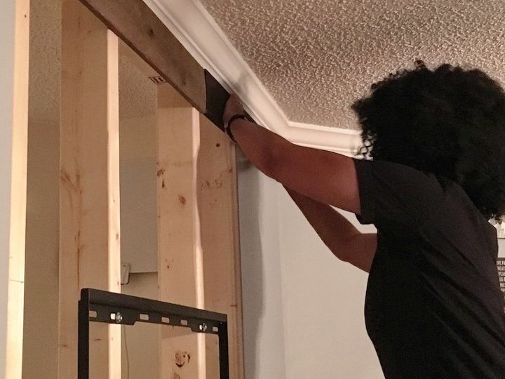 diy wood planked accent wall