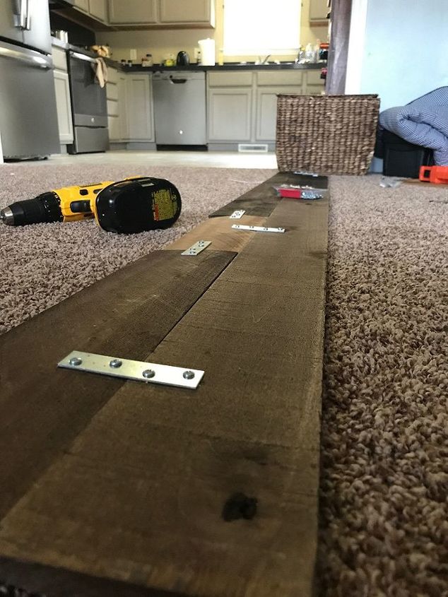 diy wood planked accent wall