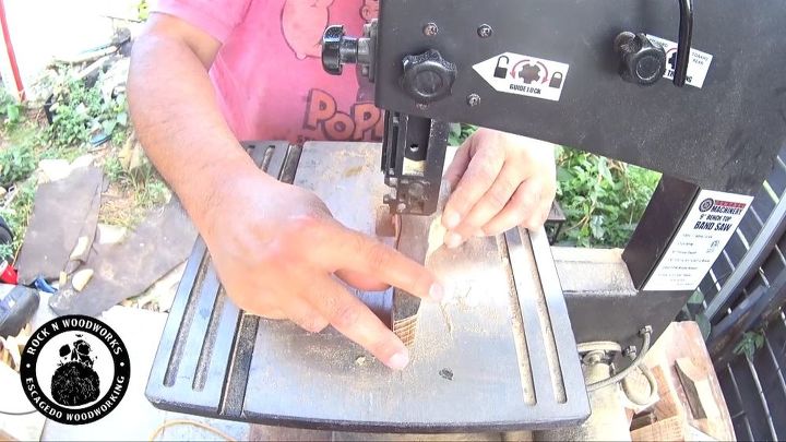 a fun diy bottle opener to make, Shaping the handle on the bandsaw