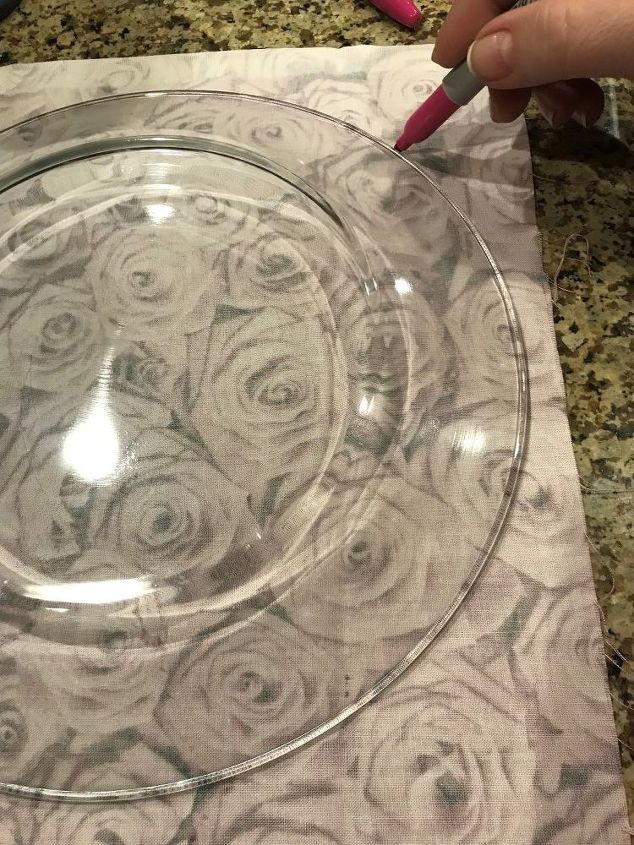 fabric cake plate pedestal serving stand