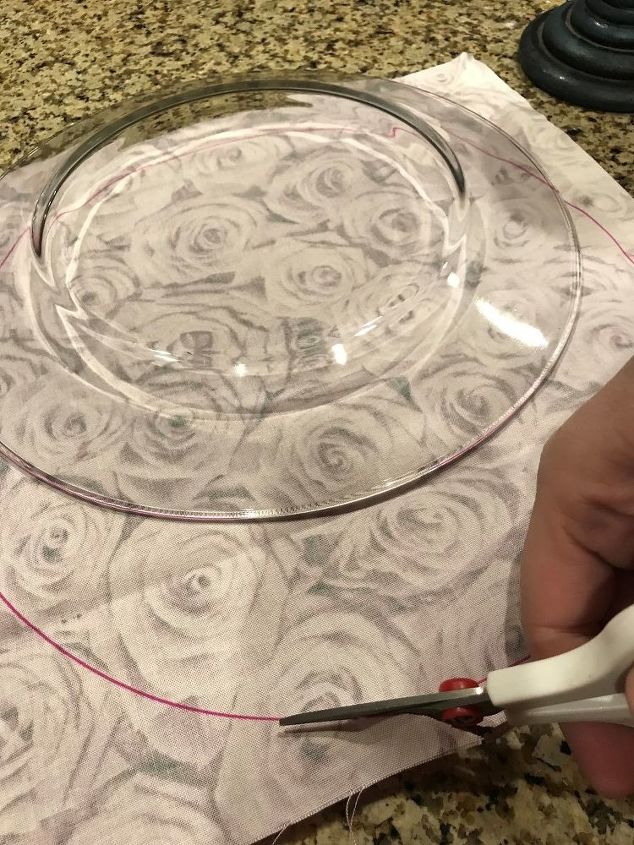 fabric cake plate pedestal serving stand