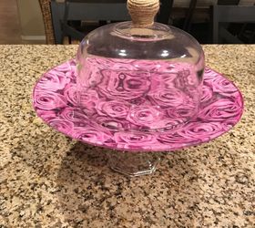 fabric cake plate pedestal serving stand