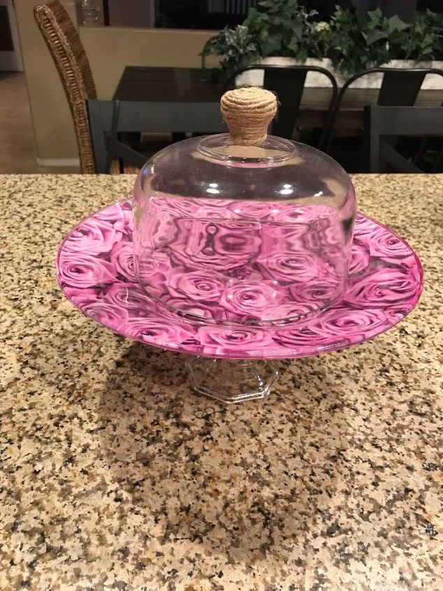 fabric cake plate pedestal serving stand