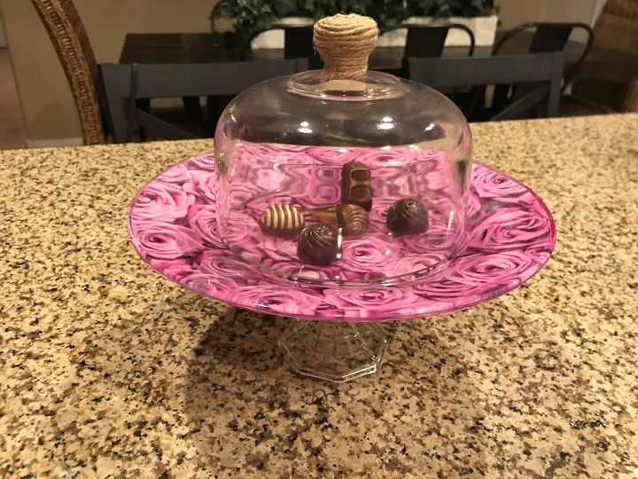 fabric cake plate pedestal serving stand