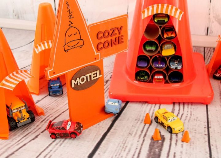 motel de conos acogedores para coches de juguete