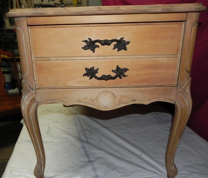 french provincial end table makeover