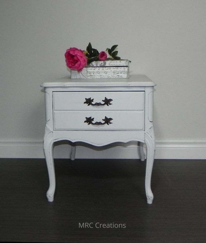 french provincial end table makeover