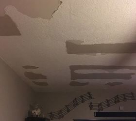 knockdown ceiling flaking off