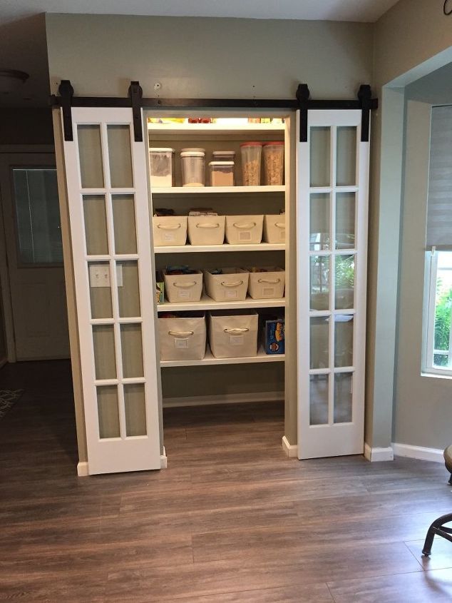 sliding pantry door barndoor style