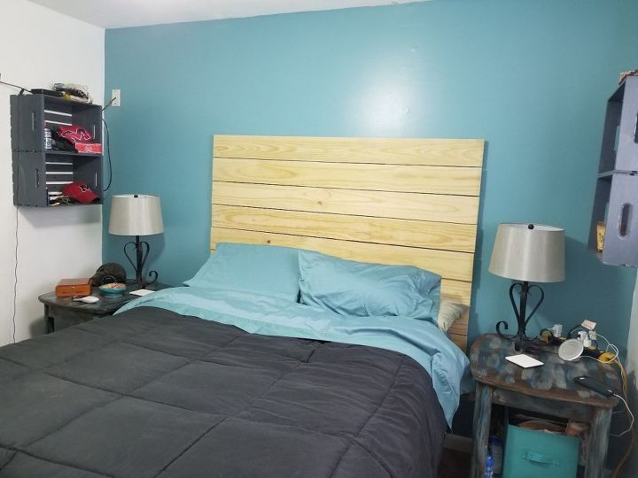 bed room make over continued rustic headboard