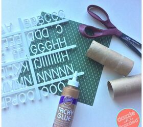 easy message board napkin rings, Cardboard tubes fun paper and letters